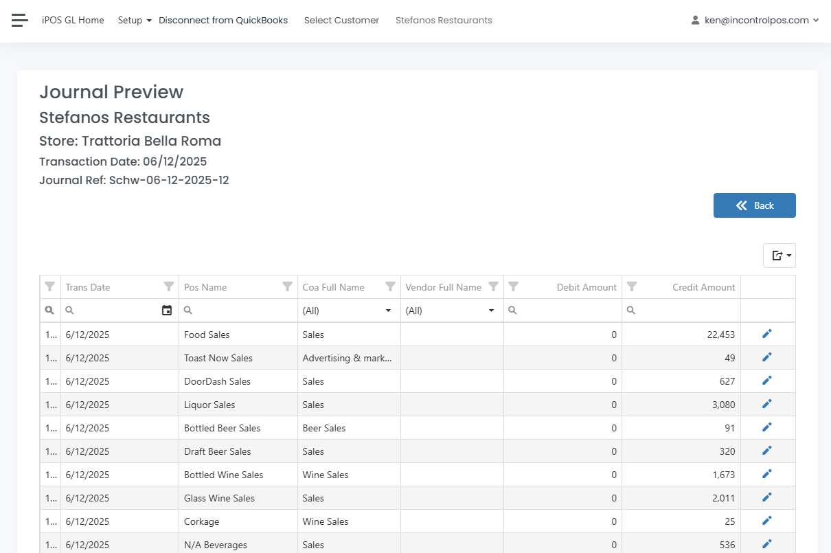 POSitouch to QuickBooks Online